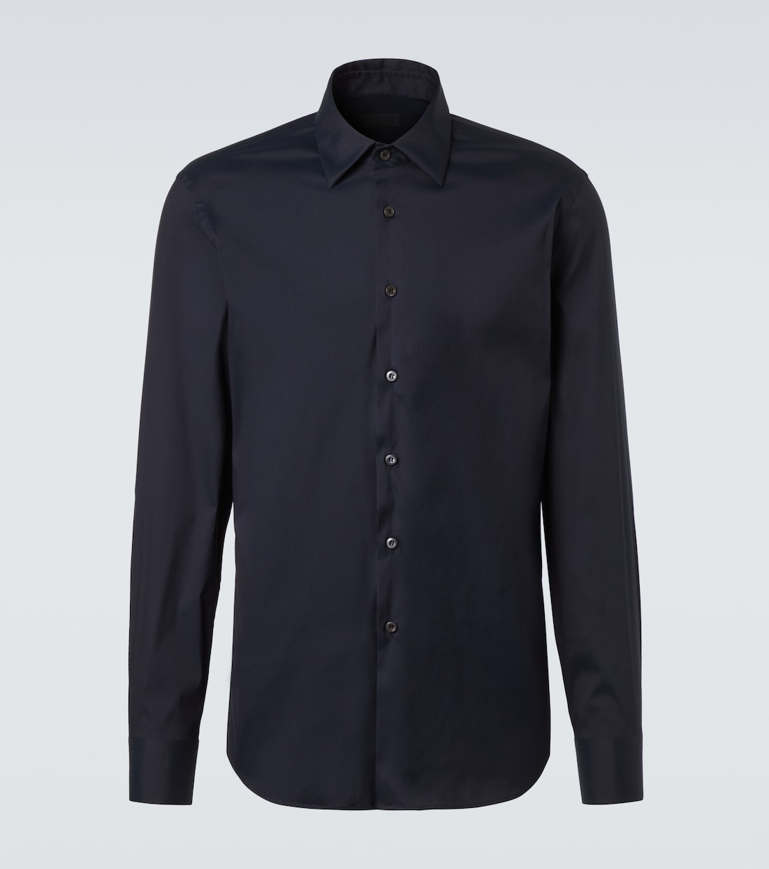 

Рубашка из смесовой хлопковой ткани Prada, Bleu