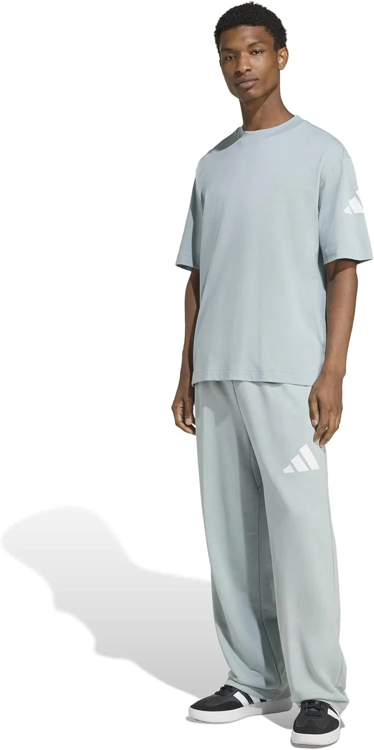 Брюки Adidas Essentials 3-bar Wide Leg, белый — фото 2