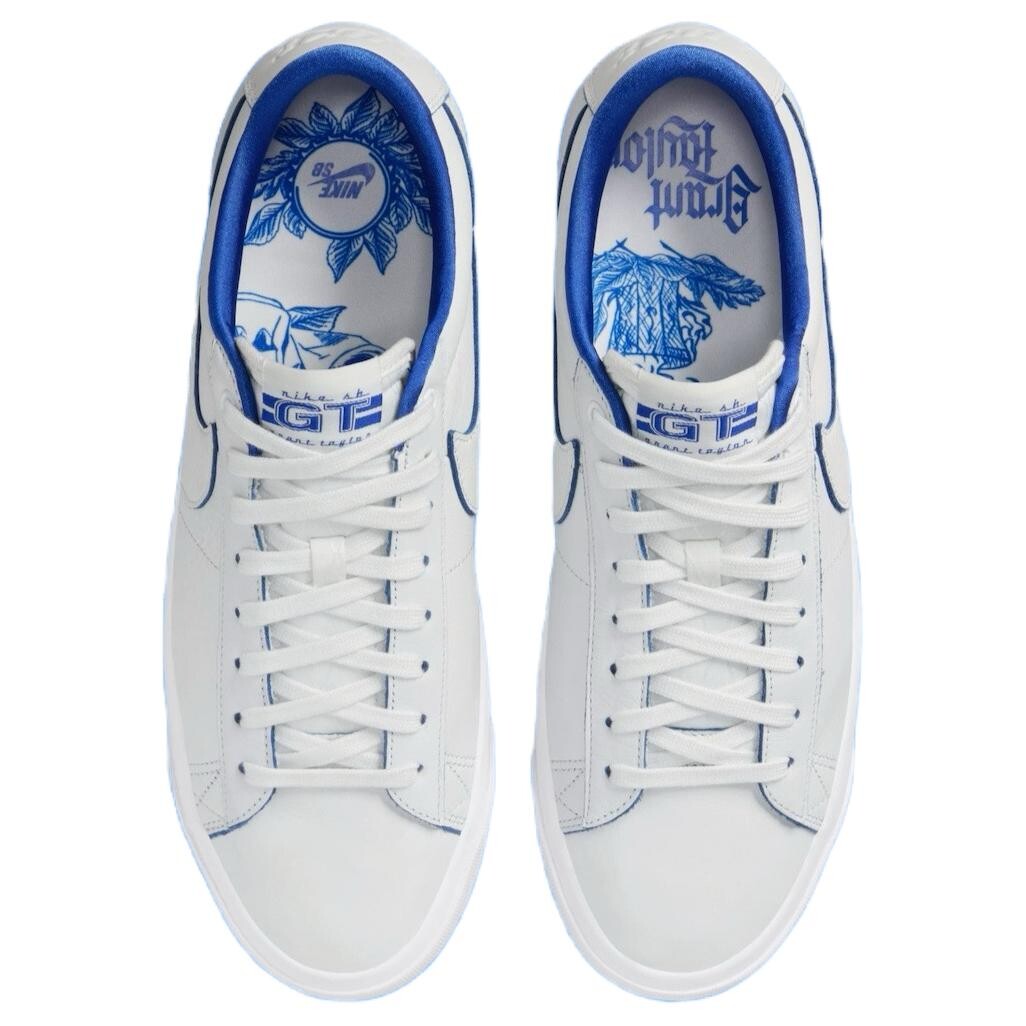 Кроссовки Nike SB Zoom Blazer Skateboarding Shoes Men Low-top White, белый — фото 4