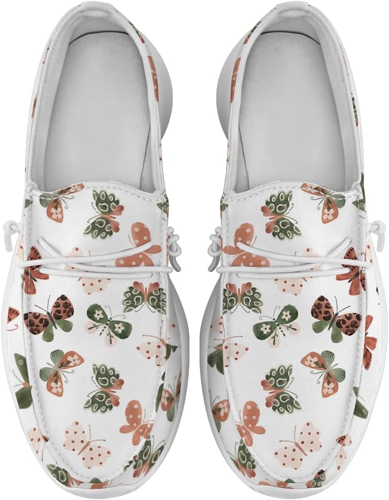 

Женские лоферы-бабочки на легкой подошве Белые прогулочные туфли Подарок для мамы и жены Quorax