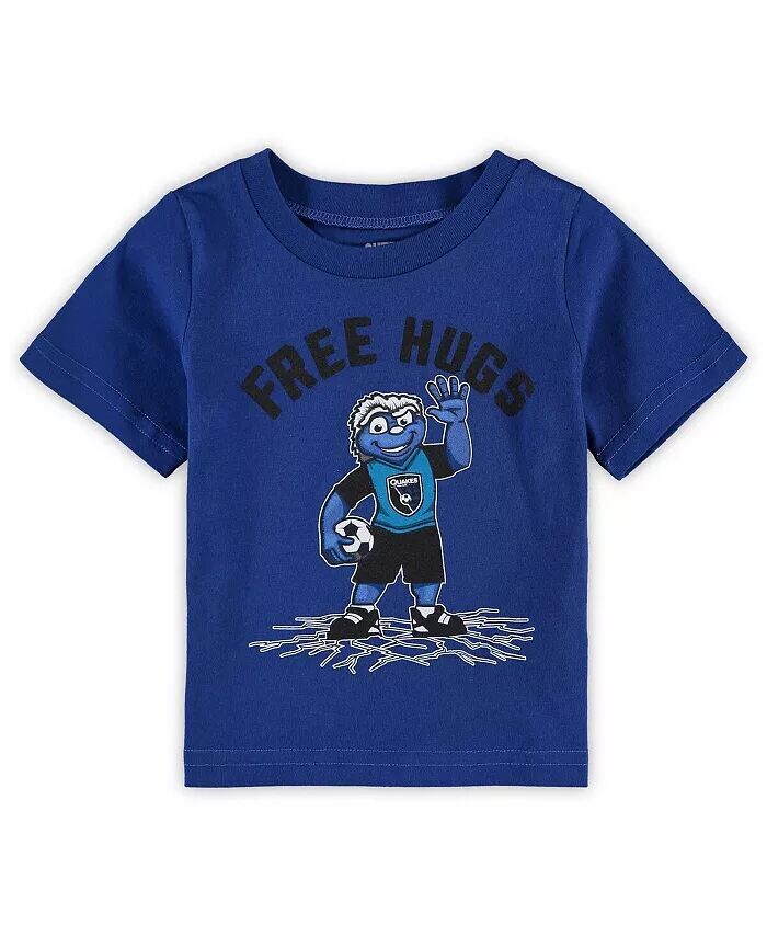 

Футболка-талисман Free Hugs для мальчиков и девочек из Сан-Хосе, синяя Outerstuff