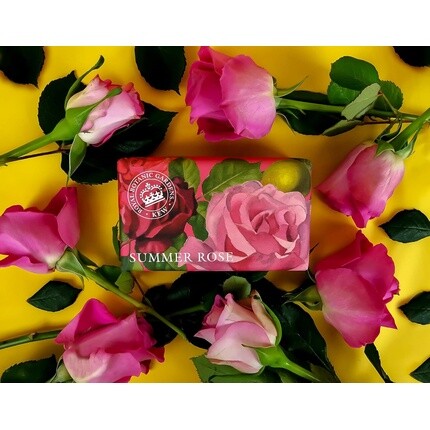 The English Soap Company Королевский ботанический сад Кью Обернутое мыло Роскошное мыло с розовым маслом ши 240 г — фото 2