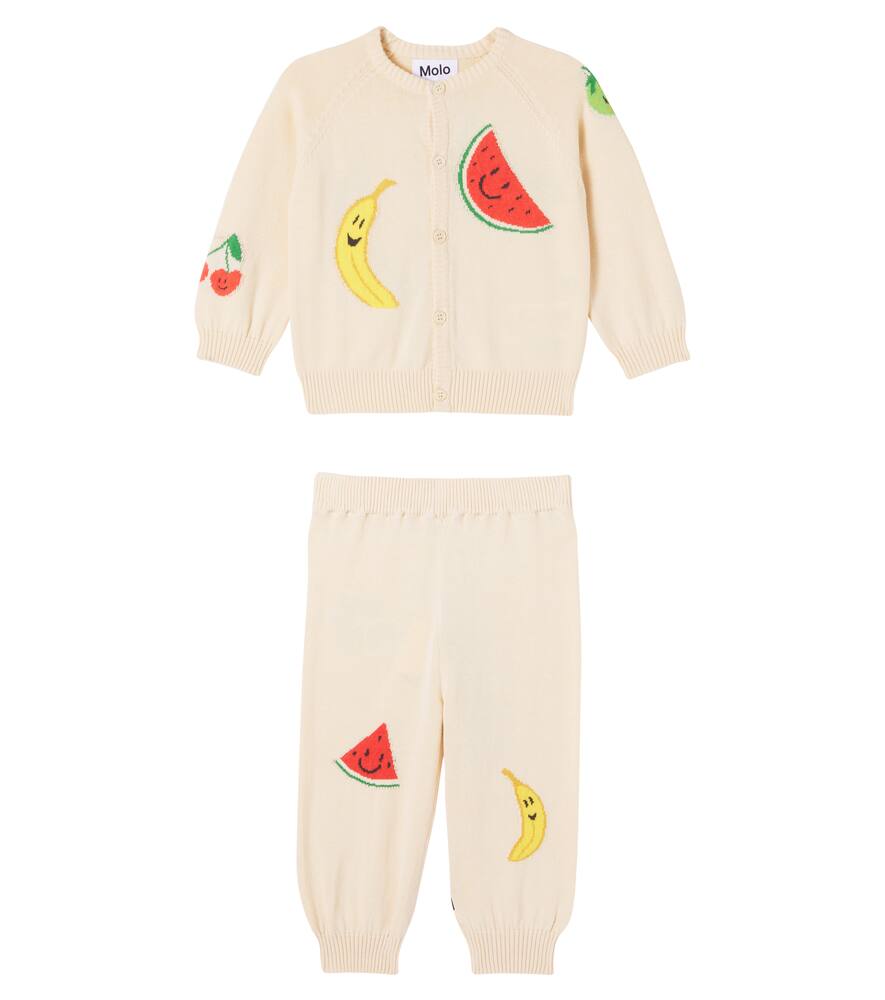 

Комплект из кардигана и штанишек Baby Brody из хлопка Molo, Cute Fruits