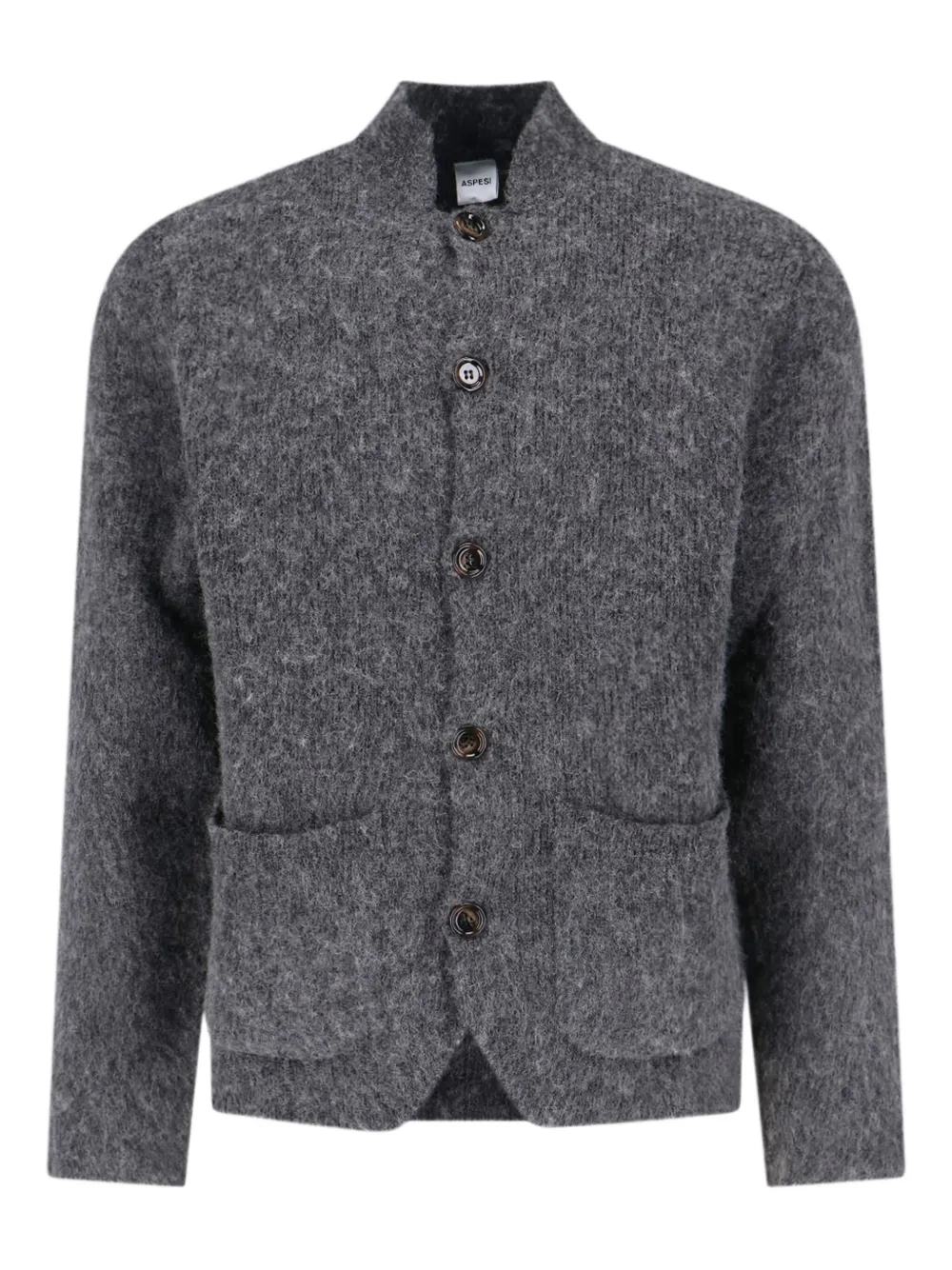 

Кардиган на пуговицах с накладными карманами Aspesi, серый