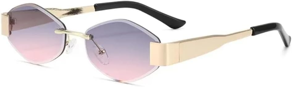 

Солнцезащитные очки с защитой UV400 | Металлическая оправа, градиентная расцветка | Для женщин и мужчин, для занятий спортом на открытом воздухе и путешествий DSVIGF, Grey Pink