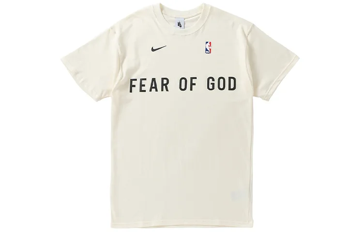 Футболка Fear Of God Warm Up Nike, Light Ivory White