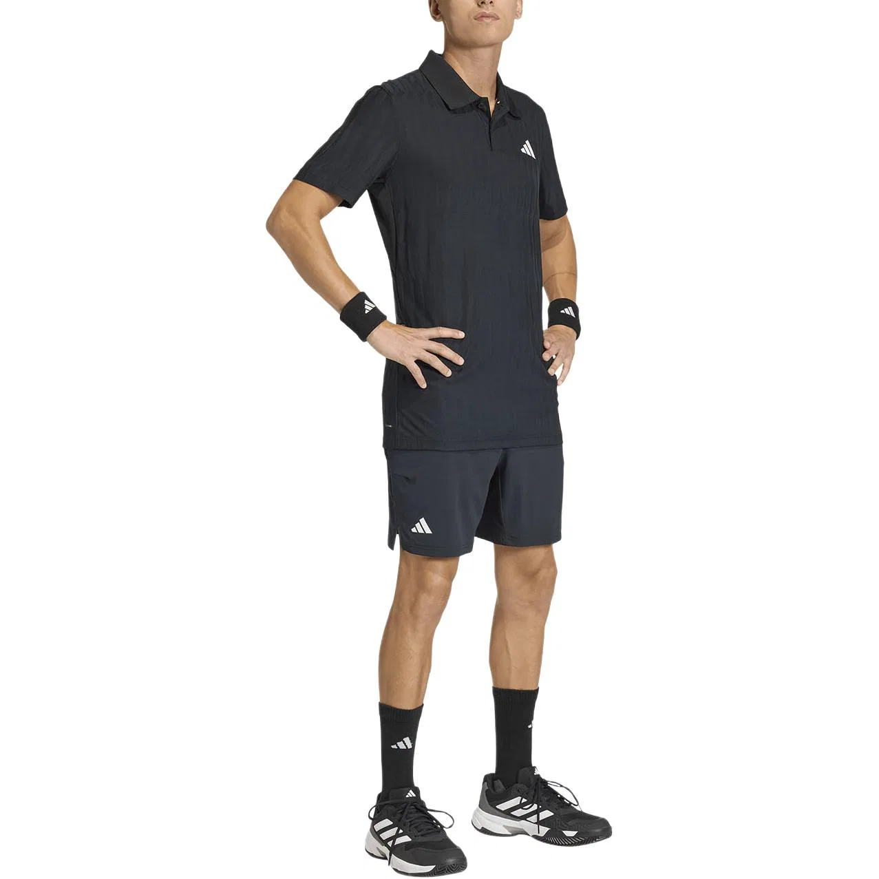 Поло Adidas Gameset Freelift для мужчин, черное — фото 4