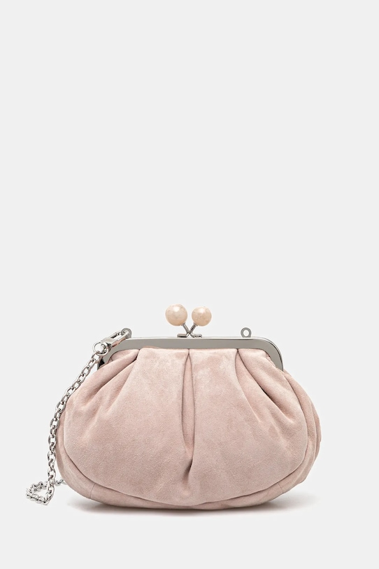 

Кожаный клатч Valois Weekend Max Mara, розовый