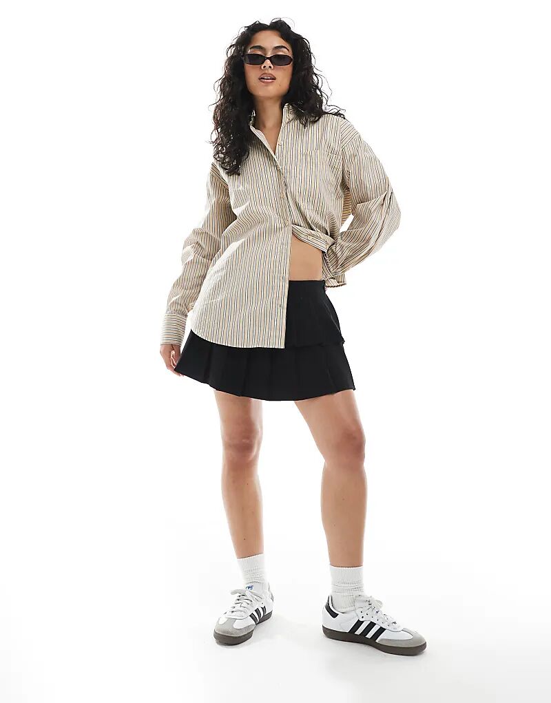 

Мини-юбка Cotton On Luis с двойной складкой черного цвета