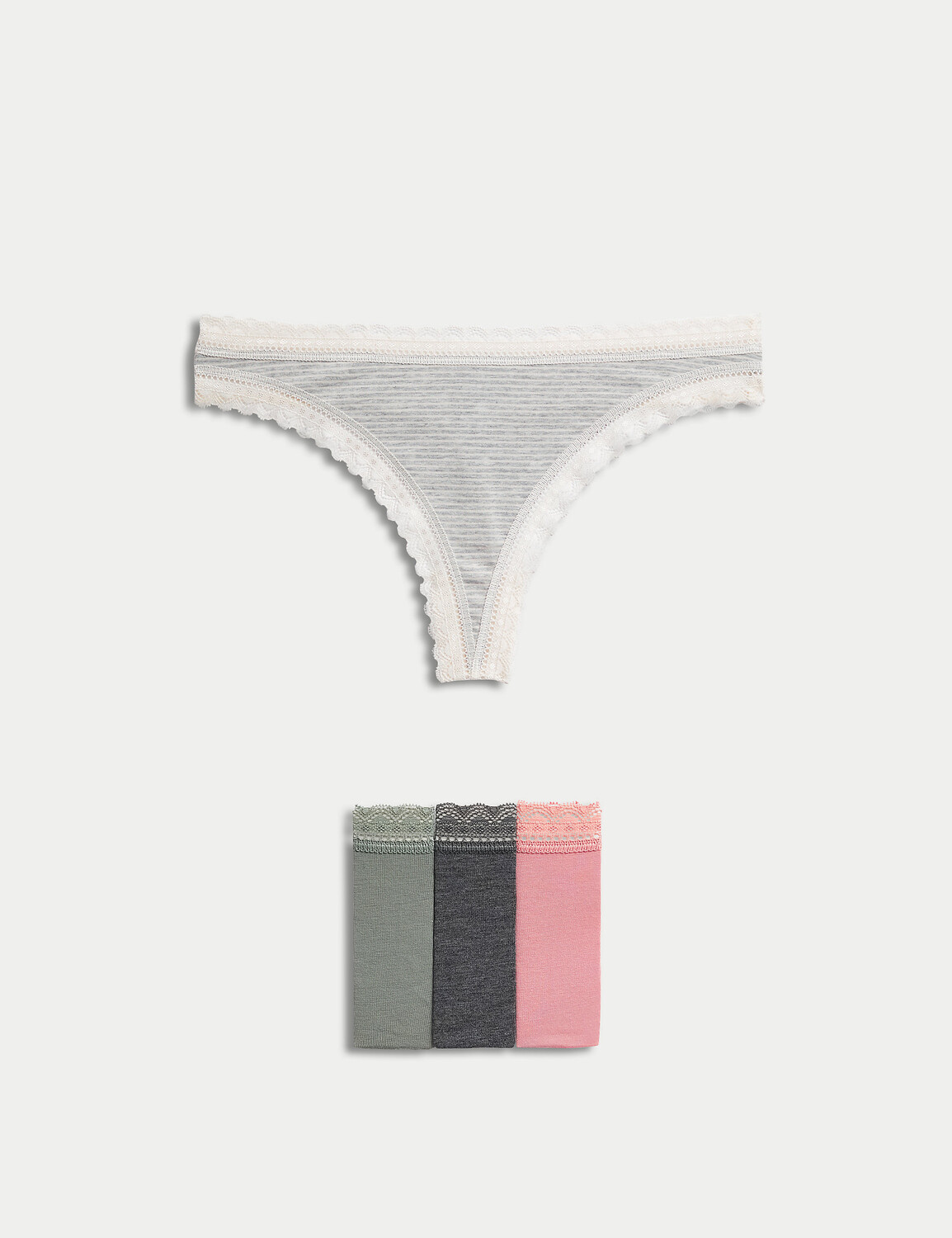 

4 шт. стринги из модала и кружева Marks & Spencer