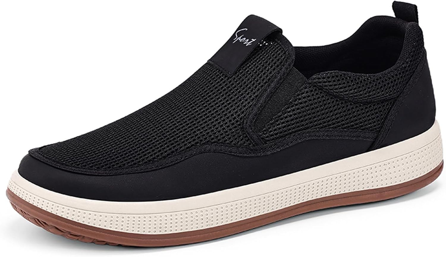 

Мужские слипоны, повседневные лоферы, сетчатые корабельные туфли, противоскользящие, с мягкой подошвой, беговые кроссовки, удобные, легкие, дышащие, для ходьбы, спортивные, для занятий в зале, вождения, работы в офисе Chaoyang, черный