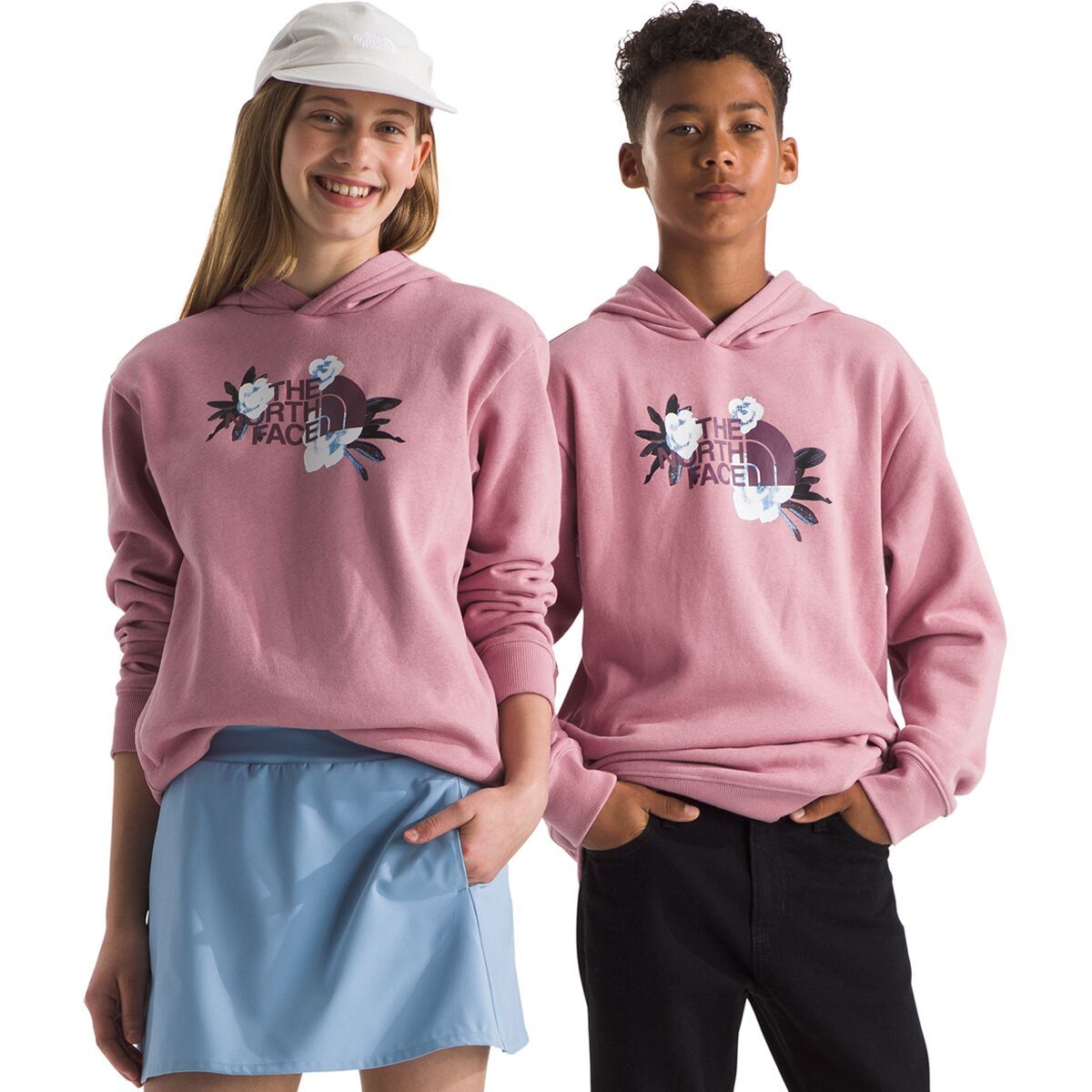 

Зимний цветочный флисовый худи с капюшоном - детский The North Face, лиловый