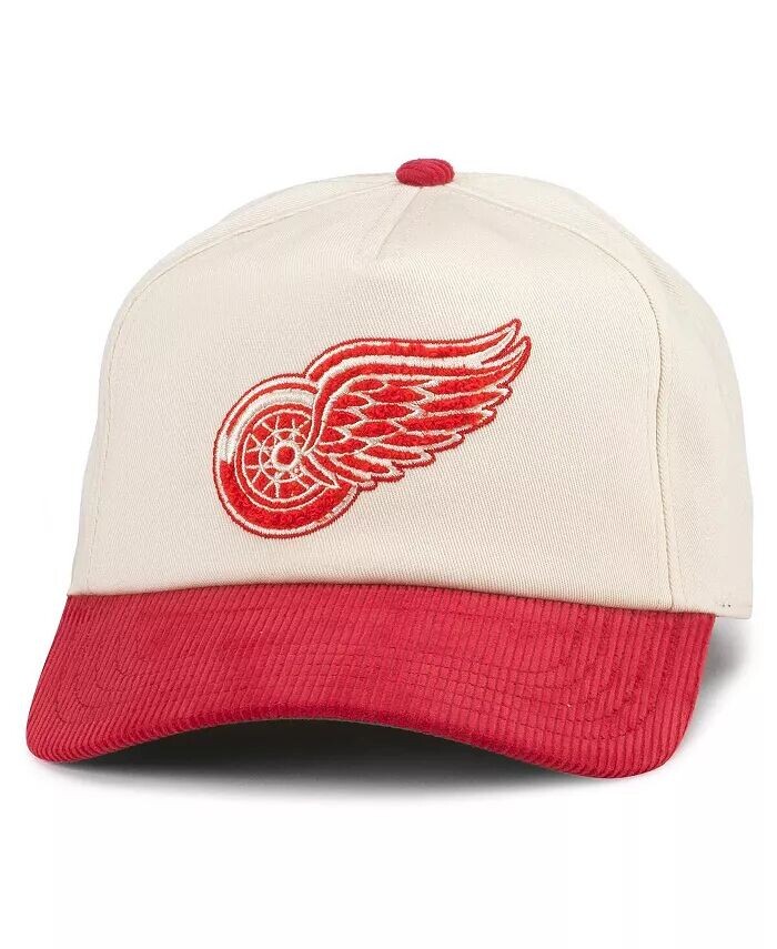 

Мужская кремовая, красная Detroit Red Wings Burnett Регулируемая кепка American Needle