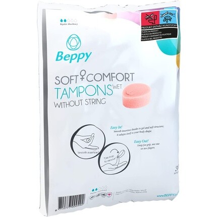 

Тампоны Beppy WET Soft and Comfort, 30 шт. в гигиеничной упаковке для большей свободы во время менструации