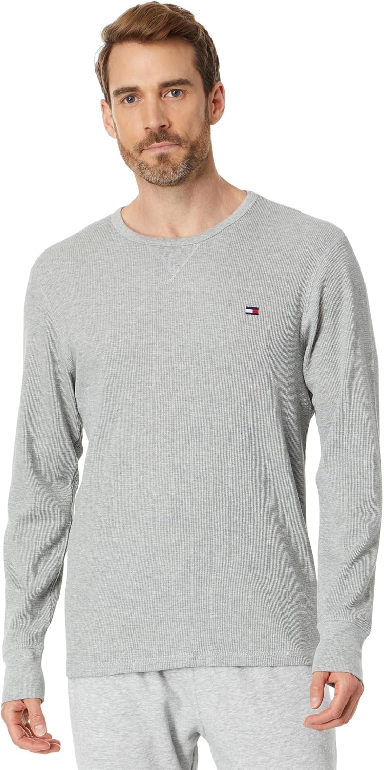 

Женская вафельная кофта Tommy Hilfiger с длинным рукавом и круглым вырезом, Grey Heather