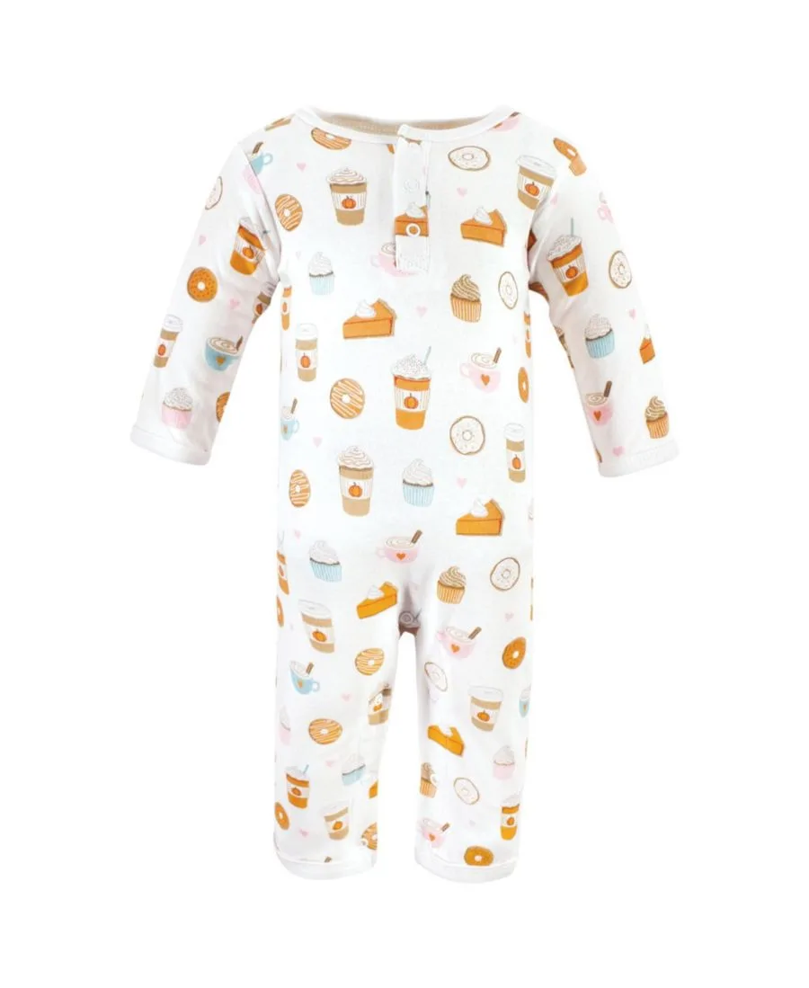 Мягкий хлопковый комбинезон для девочек Hudson Baby, Pumpkin Spice Date — фото 4