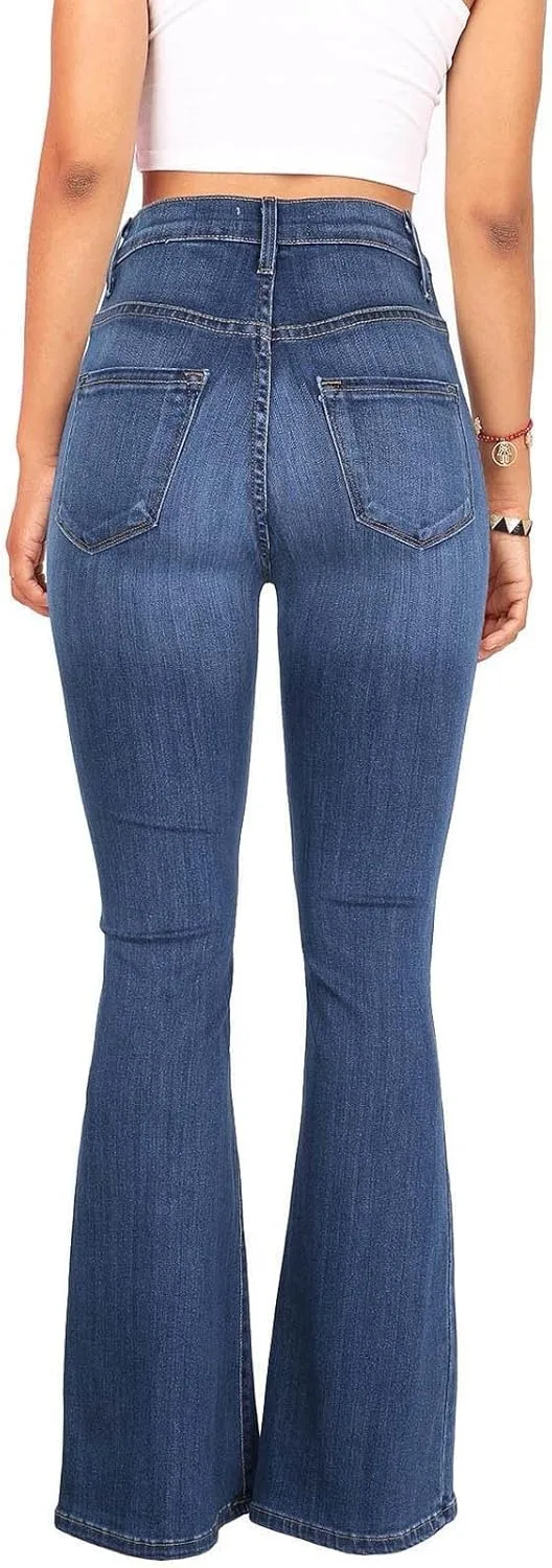 Джинсы Bell Bottom для женщин Stretchy High Waisted Classic Flare — фото 3