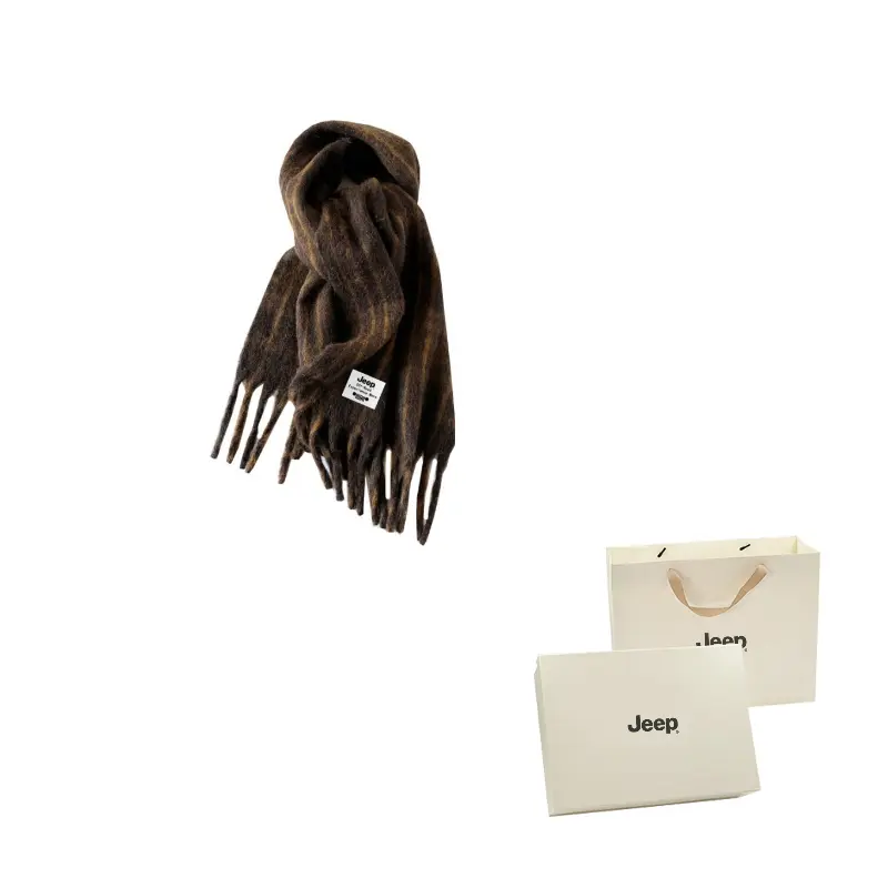 

Шарф из полиэстера Unisex Jeep, темно-coffee