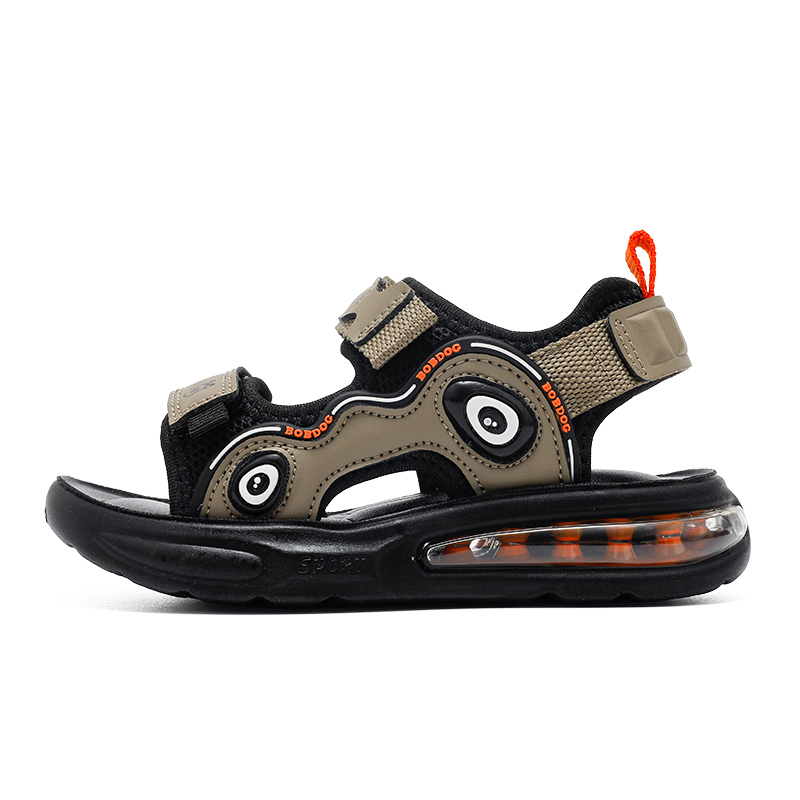 

Легкие нескользящие сандалии с амортизацией для детей на низком ходу BOBDOG, зеленый/черный