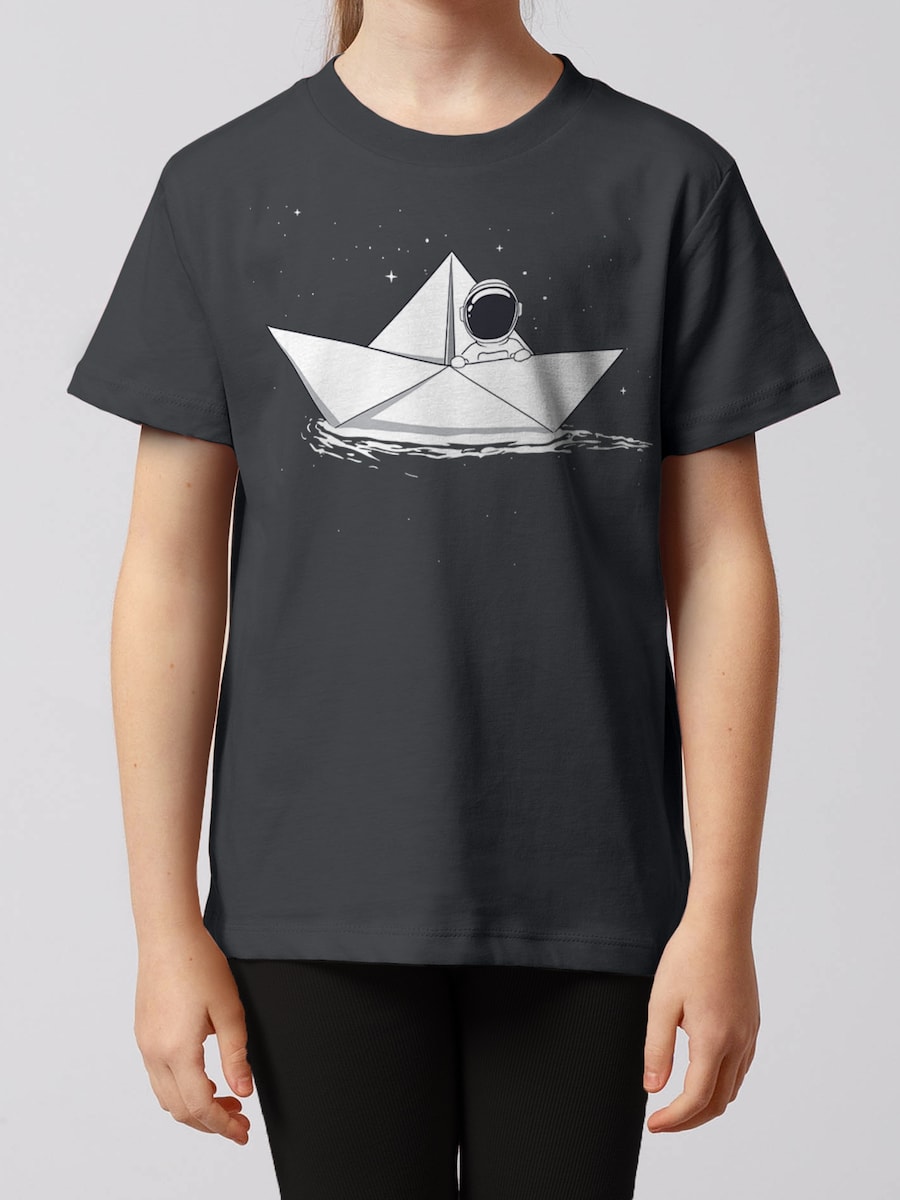 Рубашка watabout.kids Astronaut In Paper Boat, антрацит/дымчато-серый — фото 3