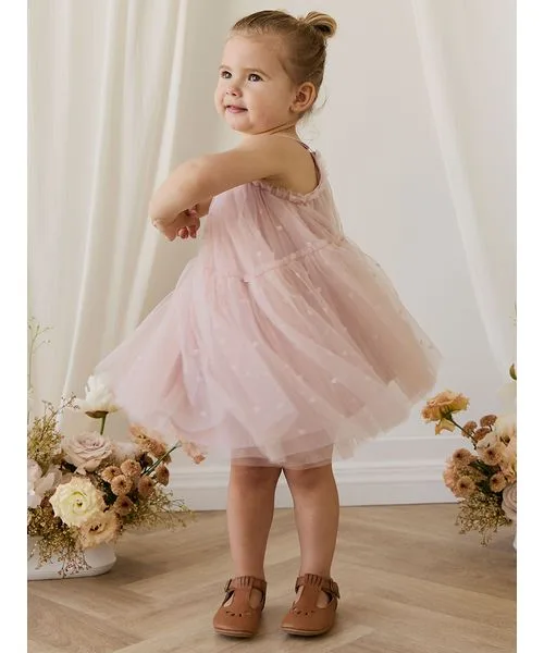 Детское платье с тюлью и камуфляжем Jamie Kay Petite Heart Rosie светло-розовое — фото 3