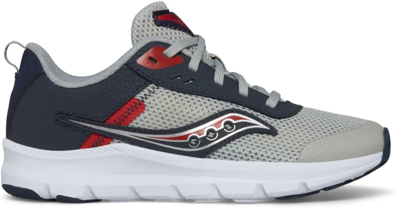 Saucony Детские кроссовки Axon Kdz, серый/темно-синий/красный — фото 4