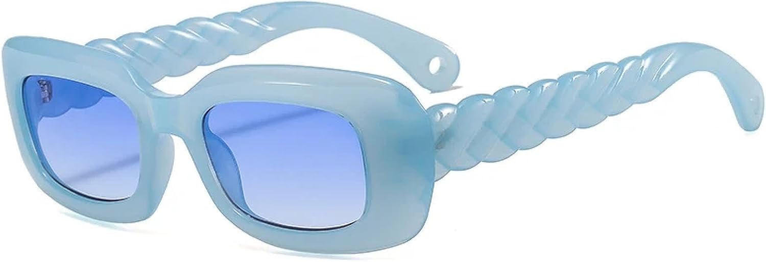 

Классические солнцезащитные очки Jelly Color для женщин и мужчин, модные винтажные очки класса люкс для путешествий, солнцезащитные очки UV400 TKKTLLT, Blue Gradient Blue