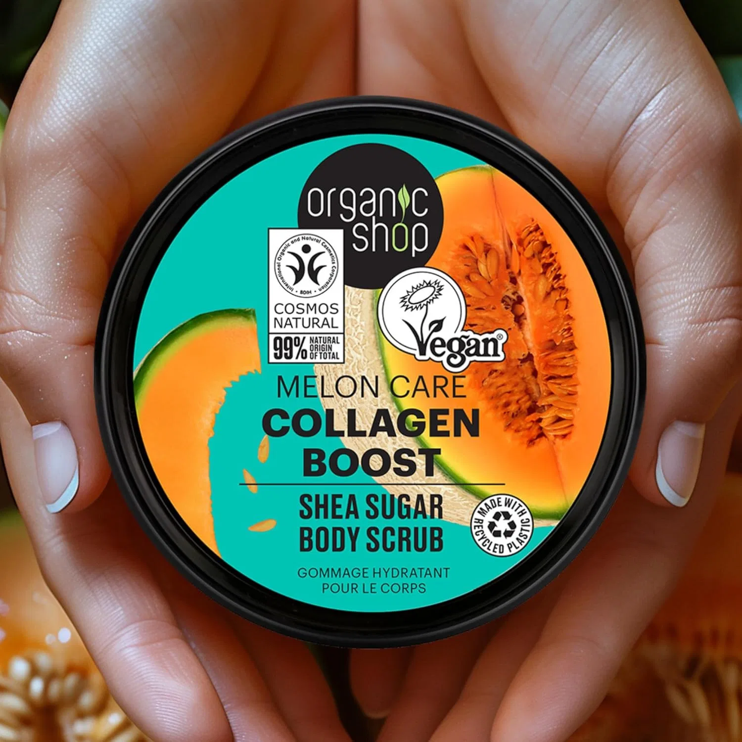 Скраб Organic Shop — Для тела Collagen Boost Melon Care с маслом ши, 250 мл — фото 3