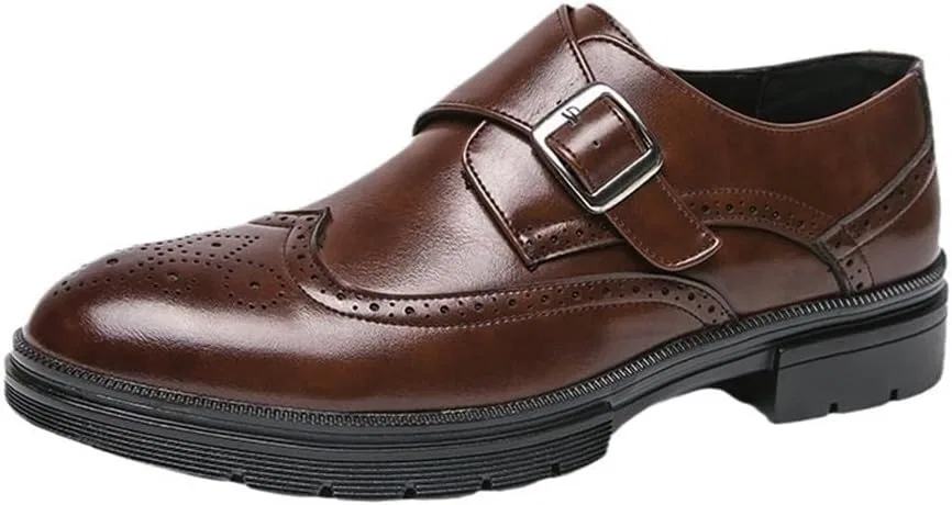 Мужские лоферы кожаные British, модель Dress Loafers, коричневый UOPYNE