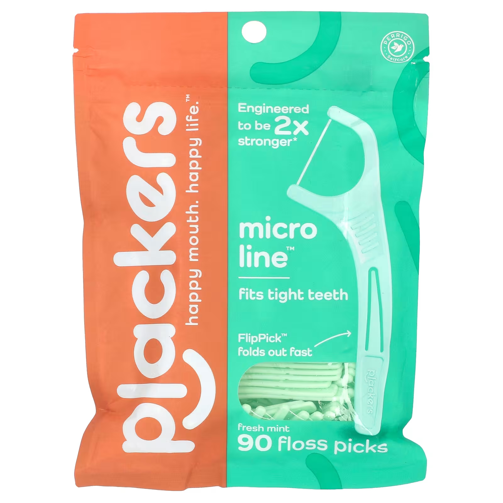 

Нить Micro Line Picks Fresh Mint, 90 шт. Plackers