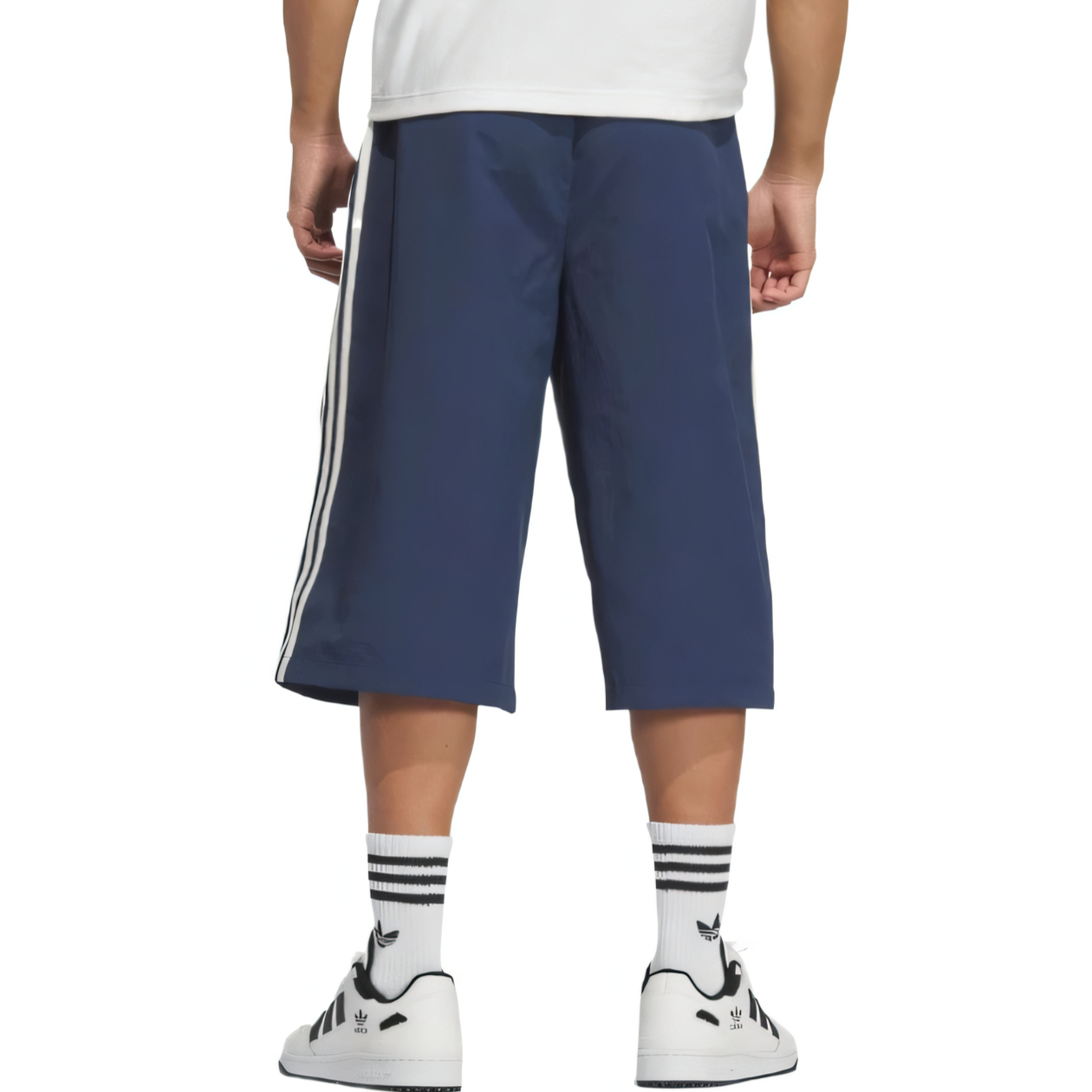 Adidas Originals Классические шорты casual мужские Dark Blue/Ivory — фото 2