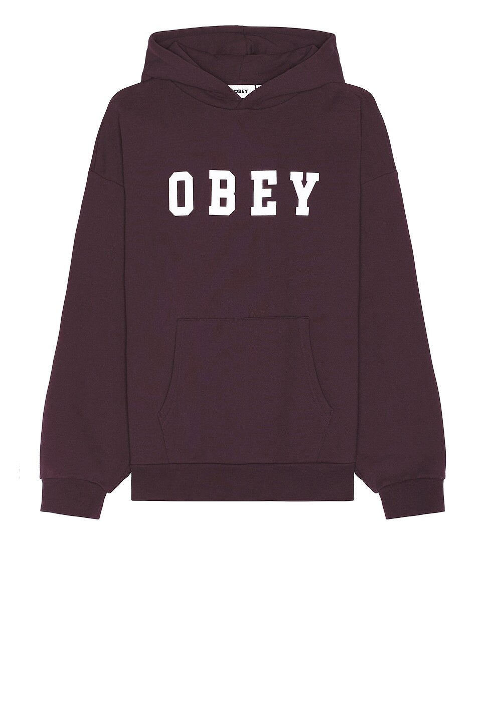 

Толстовка из фетра повышенной плотности Obey, цвет plum perfect