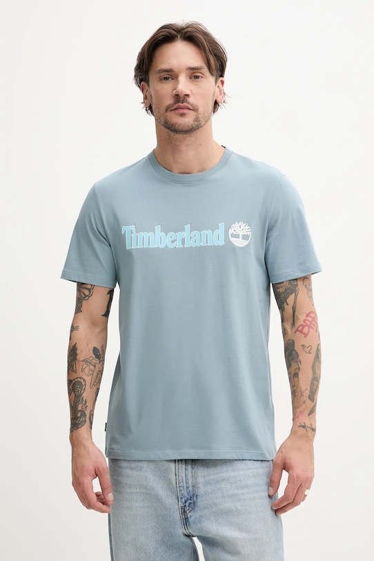 

Хлопковая футболка Timberland, синий