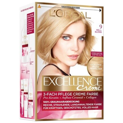 

Краска для волос Excellence Creme 9 Светло-русый, L'Oreal