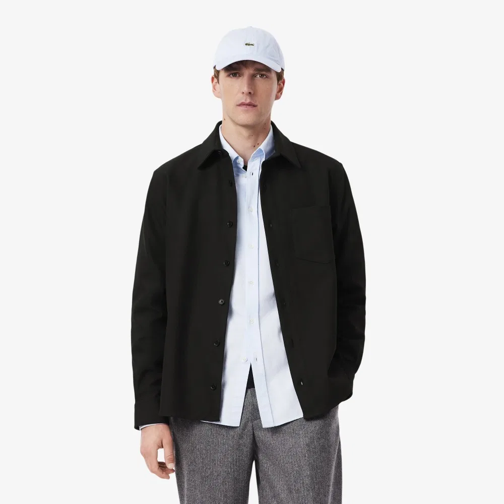 Мужская рубашка-оверсайз Double Face чёрная от Lacoste