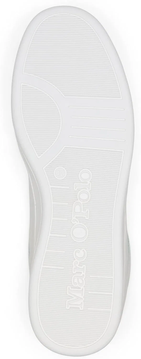 Мужские кожаные кроссовки Marc OPolo на плоской подошве с резиновой подметкой Marc O'Polo, White Navy — фото 3