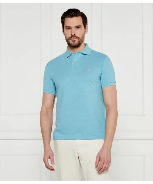 

Футболка поло Slim fit Polo Ralph Lauren, голубой