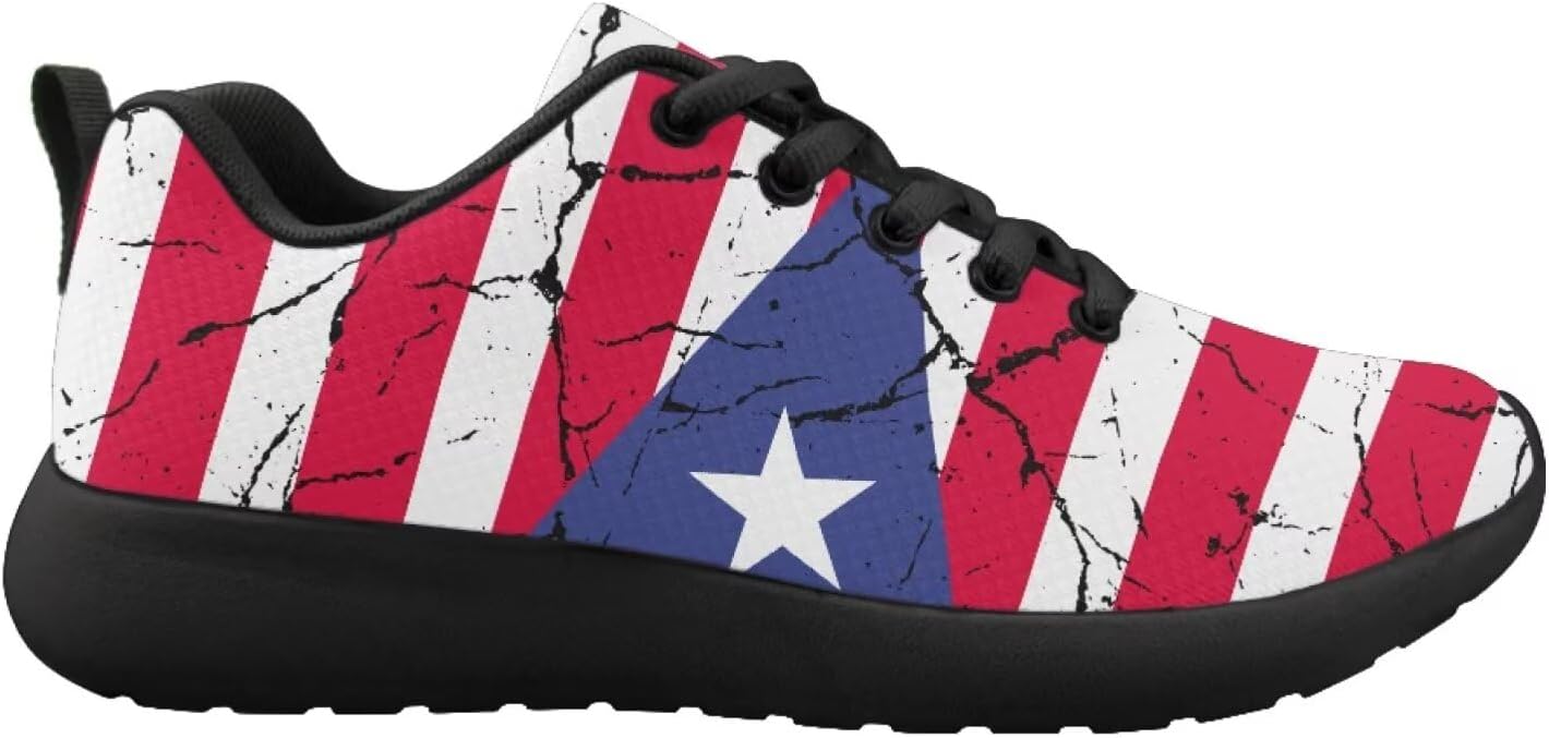 

Кроссовки chaqlin Fashion для бега, модные мужские сетчатые тренеры для работы, путешествий, комфорта, фитнеса и спортзала, Puerto Rico Flag