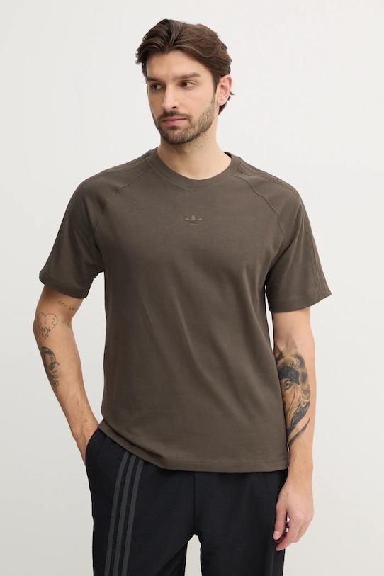 

Хлопковая футболка Essential Adidas Originals, зеленый