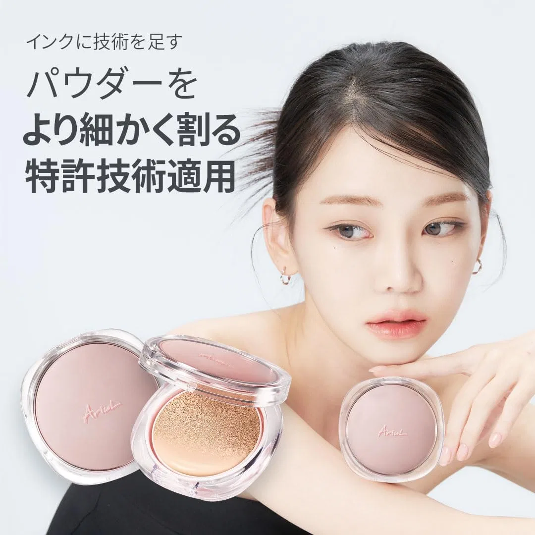 Тональный кушон Ariul Super Close Semi-Mat Ink Feather Cushion Foundation SPF 50+ PA++++, набор с 1 рефиллом, 15 г, оттенок 02 Nuddy Natural — фото 4
