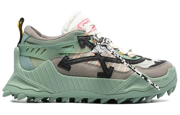 Кроссовки odsy-1000 wear-resistant running shoes black/green Off-White, черный — фото 2