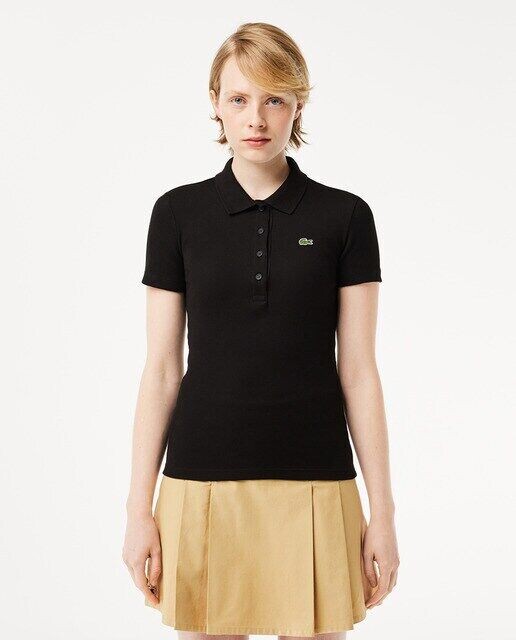

Женская рубашка-поло Lacoste из натурального хлопка Lacoste, черный