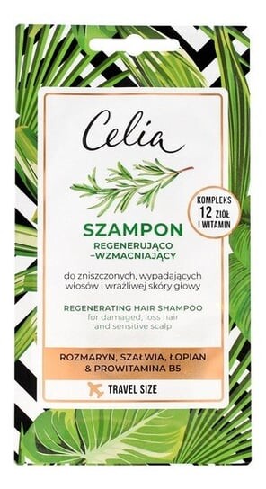 

Восстанавливающий и укрепляющий шампунь для волос - пакетик 10 мл Celia