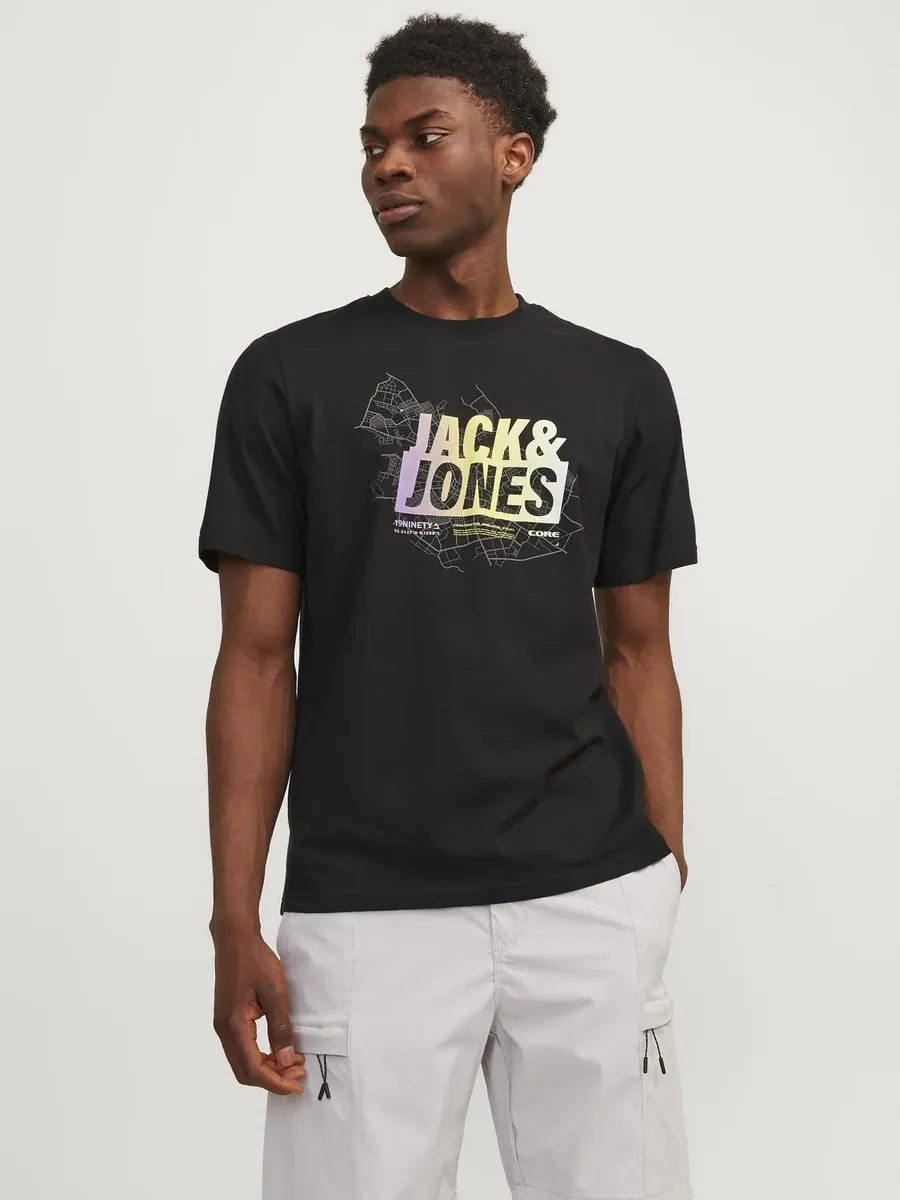 

Футболка Jack & Jones "JCOMAP SUMMER LOGO TEE SS CREW NECK SN", черный
