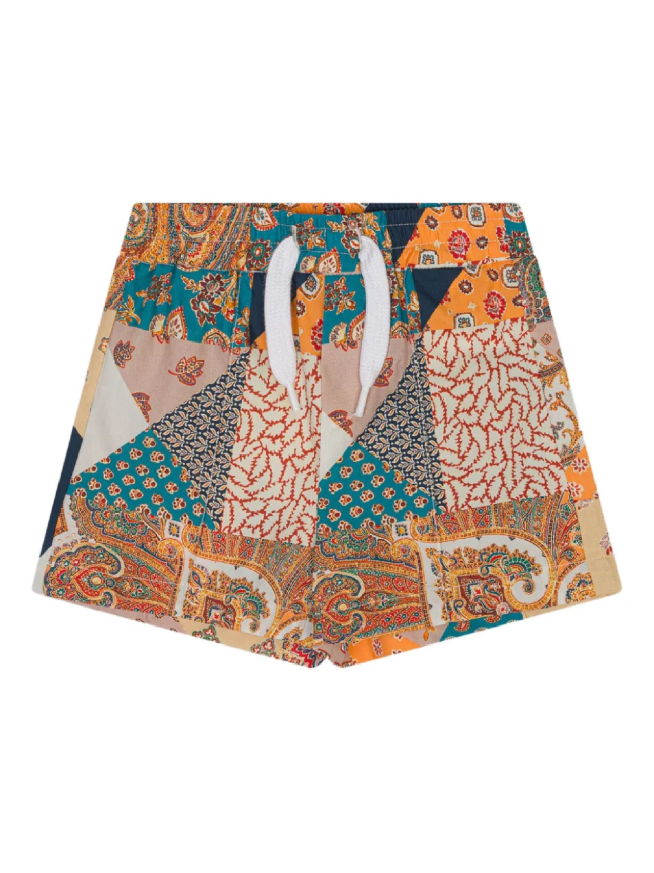 

Лоскутные хлопковые шорты ETRO KIDS, оранжевый