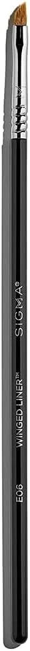 Кисть для подводки Sigma Beauty E06 Winged Liner Brush, черная