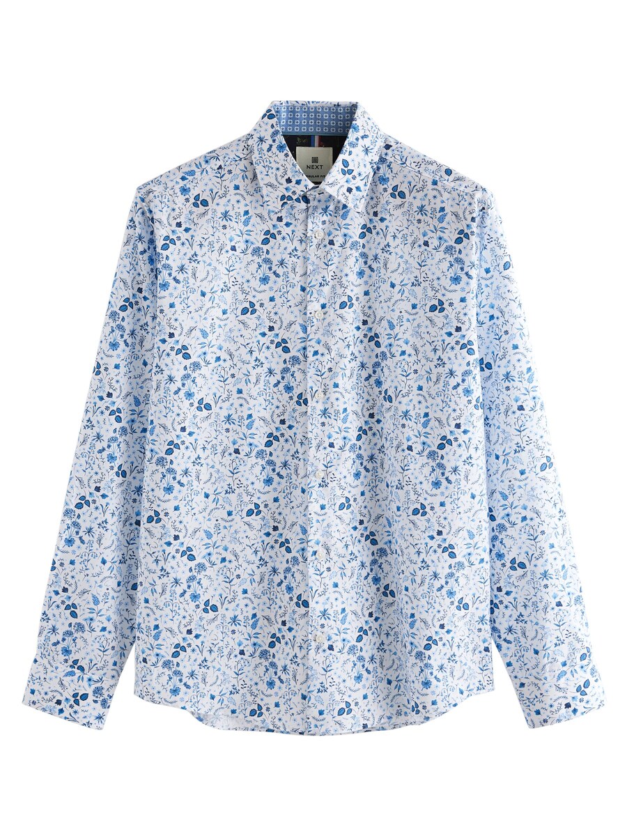 

Рубашка обычного кроя на пуговицах Next, цвет Light blue/White