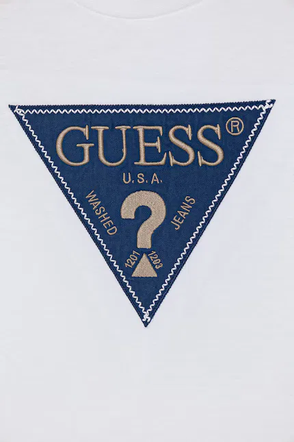 Футболка детская хлопковая Guess, белый — фото 3