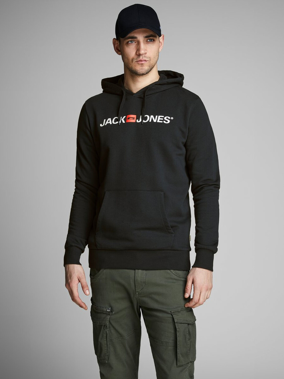 

Толстовка Jack & Jones Corp Sweat Hood Kapuzen Jumper Reg Fit, черный