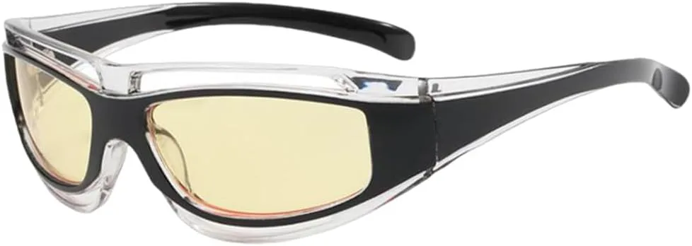 

Панк-солнцезащитные очки для женщин, летние модные очки, мужские солнцезащитные очки для активного отдыха и спорта, очки для вождения generic, Black Yellow